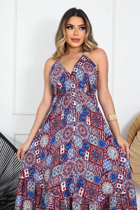 Vestido Longo Vibe Étnica Ajustável Boho Vintage Coleção Premium 3997 - Indra Moda Indiana