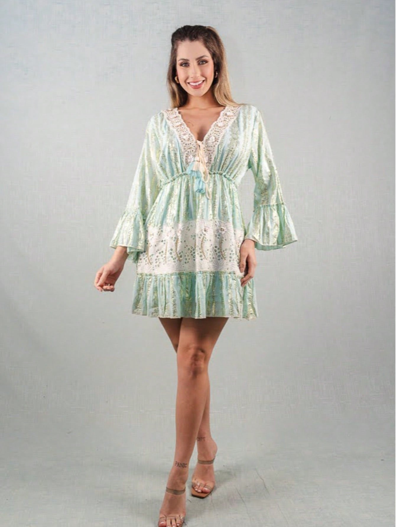 Vestido Luz Dourada - Indra Moda Indiana