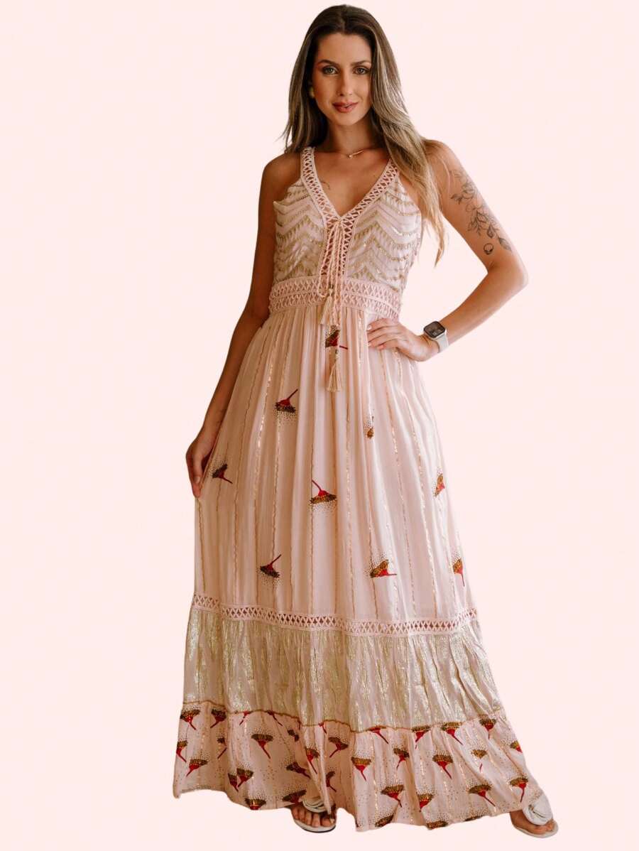 Vestido Noite Boho - Indra Moda Indiana