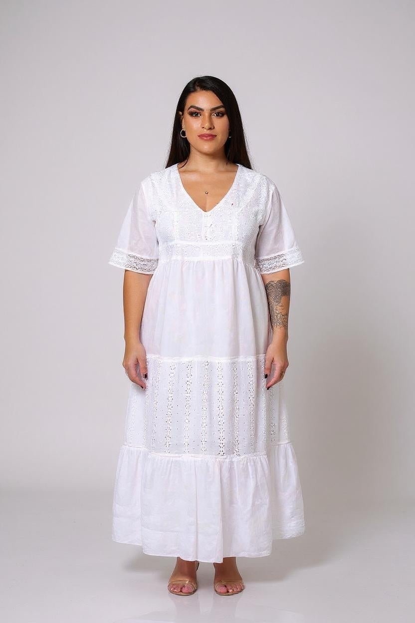 Vestido Pureza Boêmia - Indra Moda Indiana