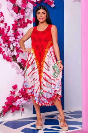 Vestido Trapézio Ajustável Luz de Kahina Alça Curta - Indra Moda Indiana