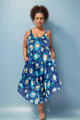 Vestido Trapézio Ajustável Olho Grego Viscose Coleção Premium 27 - Indra Moda Indiana