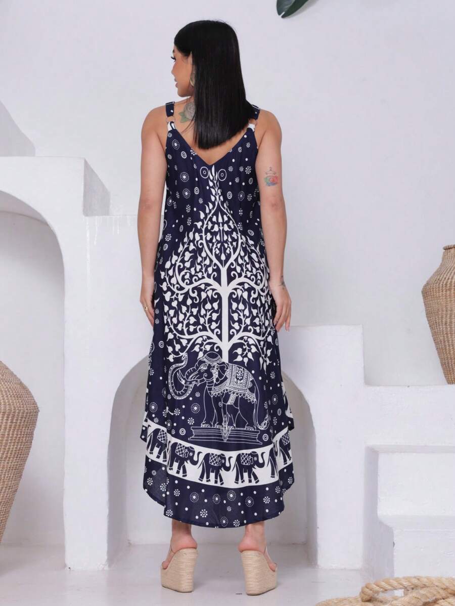Vestido Trapézio Árvore da Vida - Indra Moda Indiana