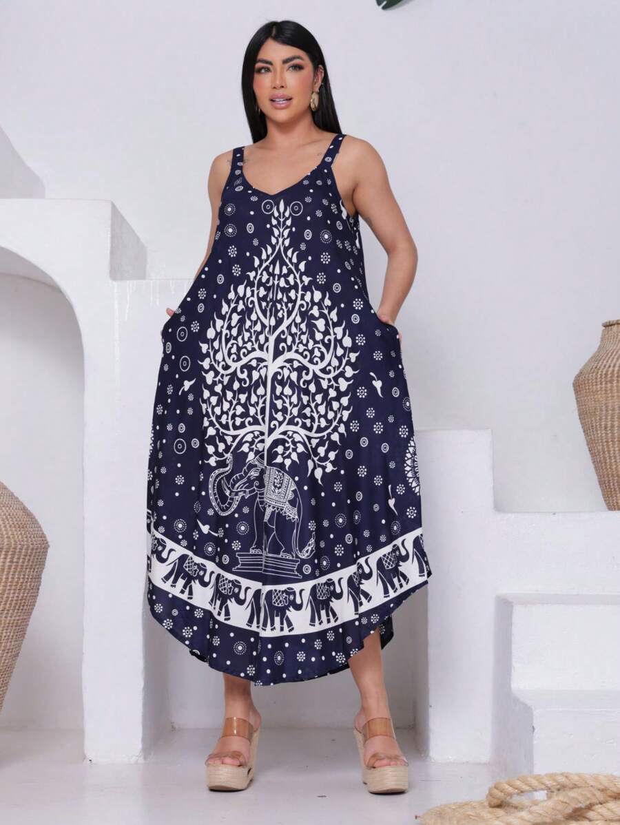 Vestido Trapézio Árvore da Vida - Indra Moda Indiana