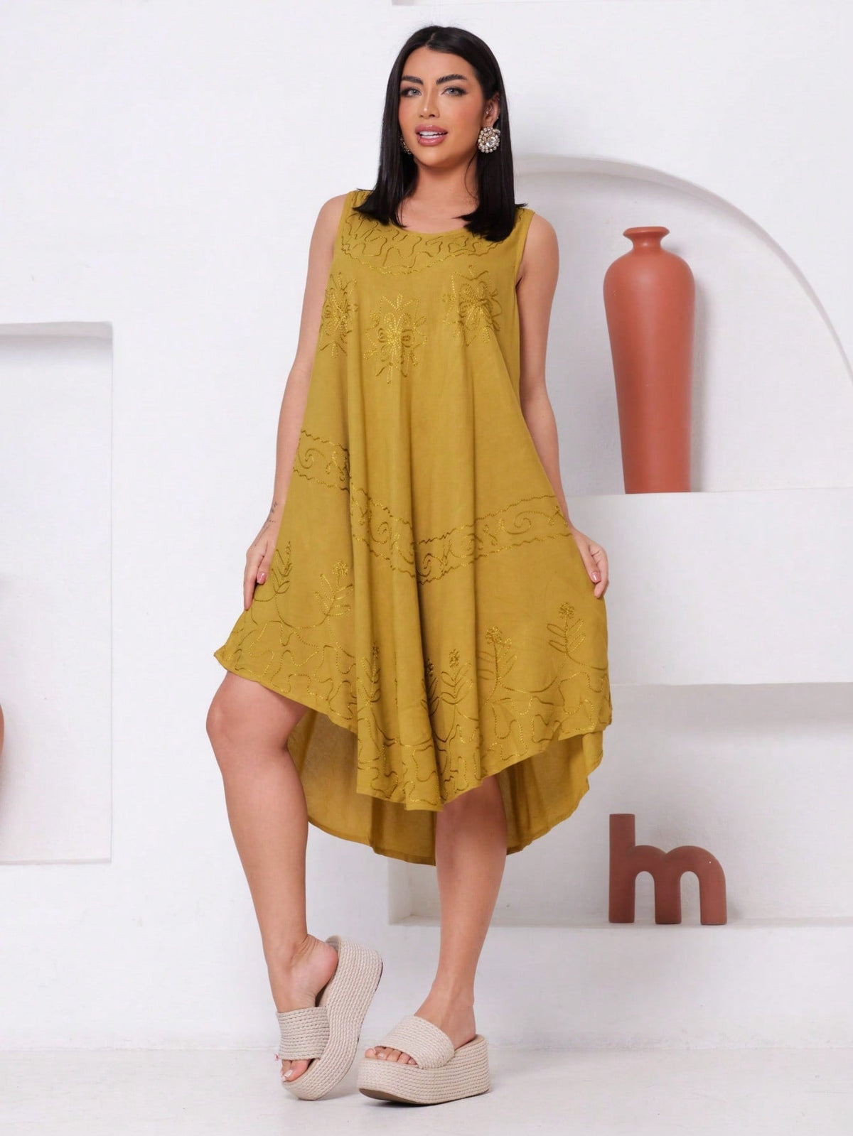 Vestido Trapézio Essência - Indra Moda Indiana
