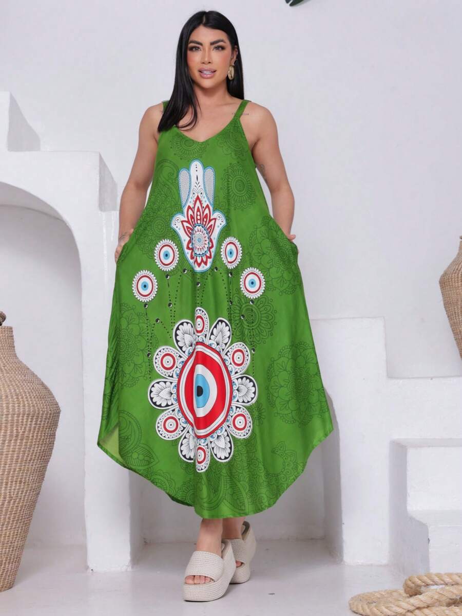 Vestido Trapézio Hamsá - Indra Moda Indiana