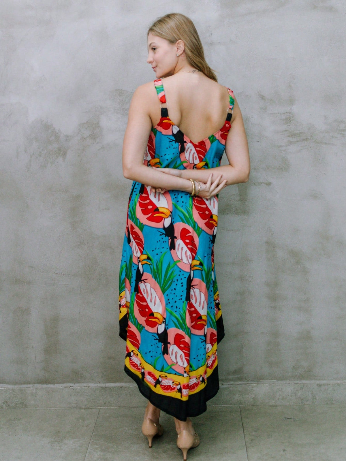 Vestido Trapézio Tropicália - Indra Moda Indiana