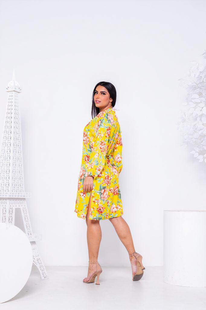 Bata Indiana chamise Longuete Bata Indiana Praia Manga Longa Boho Viscose Coleção Elegance 8278