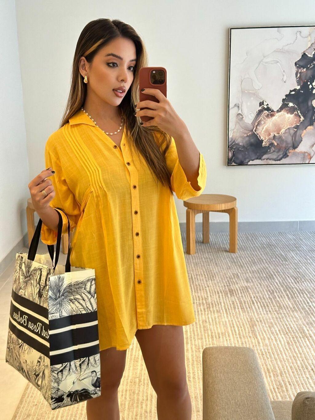 Túnica Bata Indiana chamise Viscose Manga 3/4 Coleção Premium 6407
